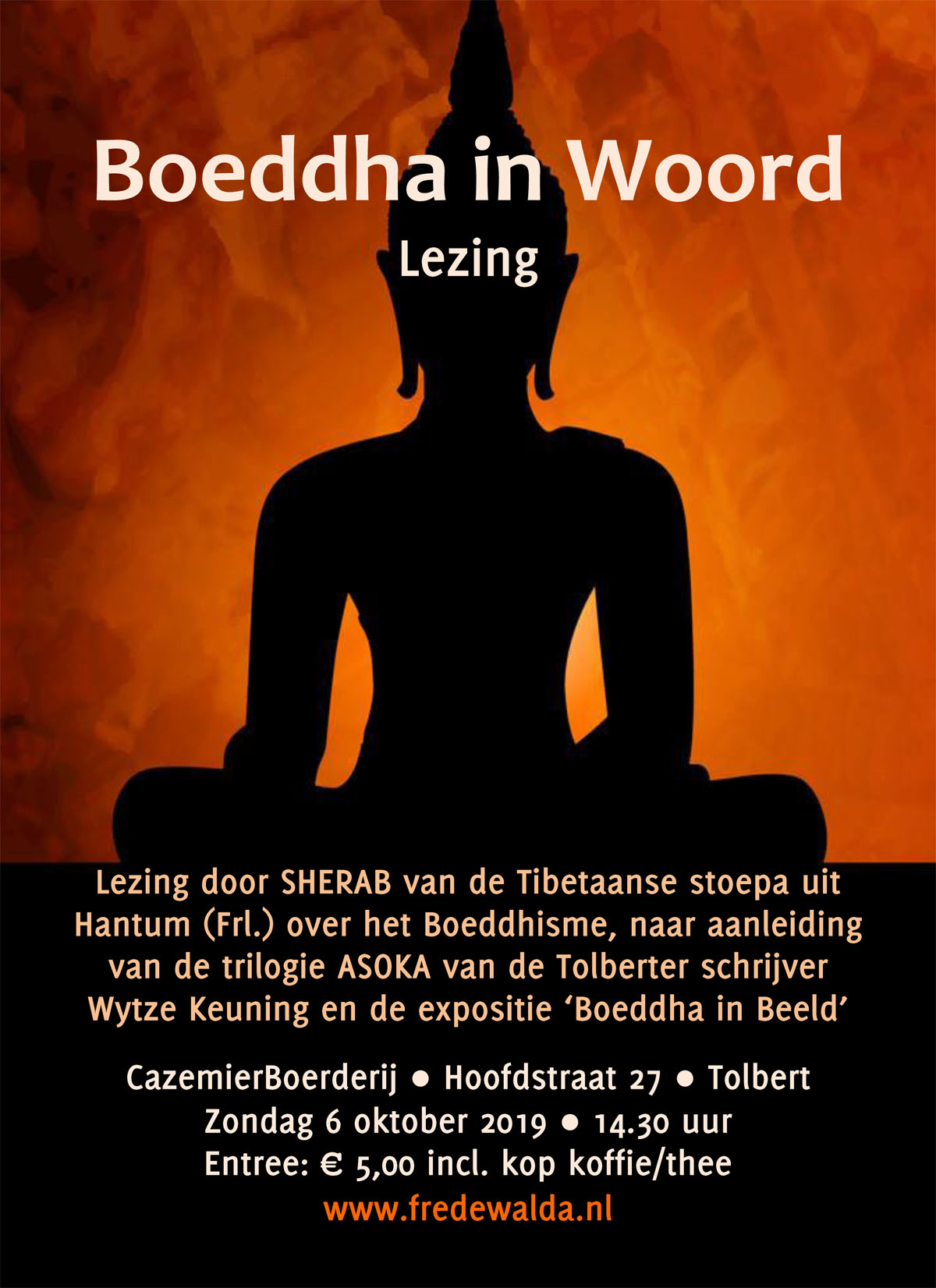Boeddha in Woord poster
