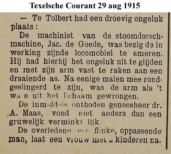 19150829 Texelsche Courant Droevig ongeluk